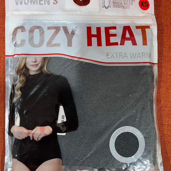 32 Degrees Tops - 32 Degrees Charcoal Heat Retention Bodysuit NWT